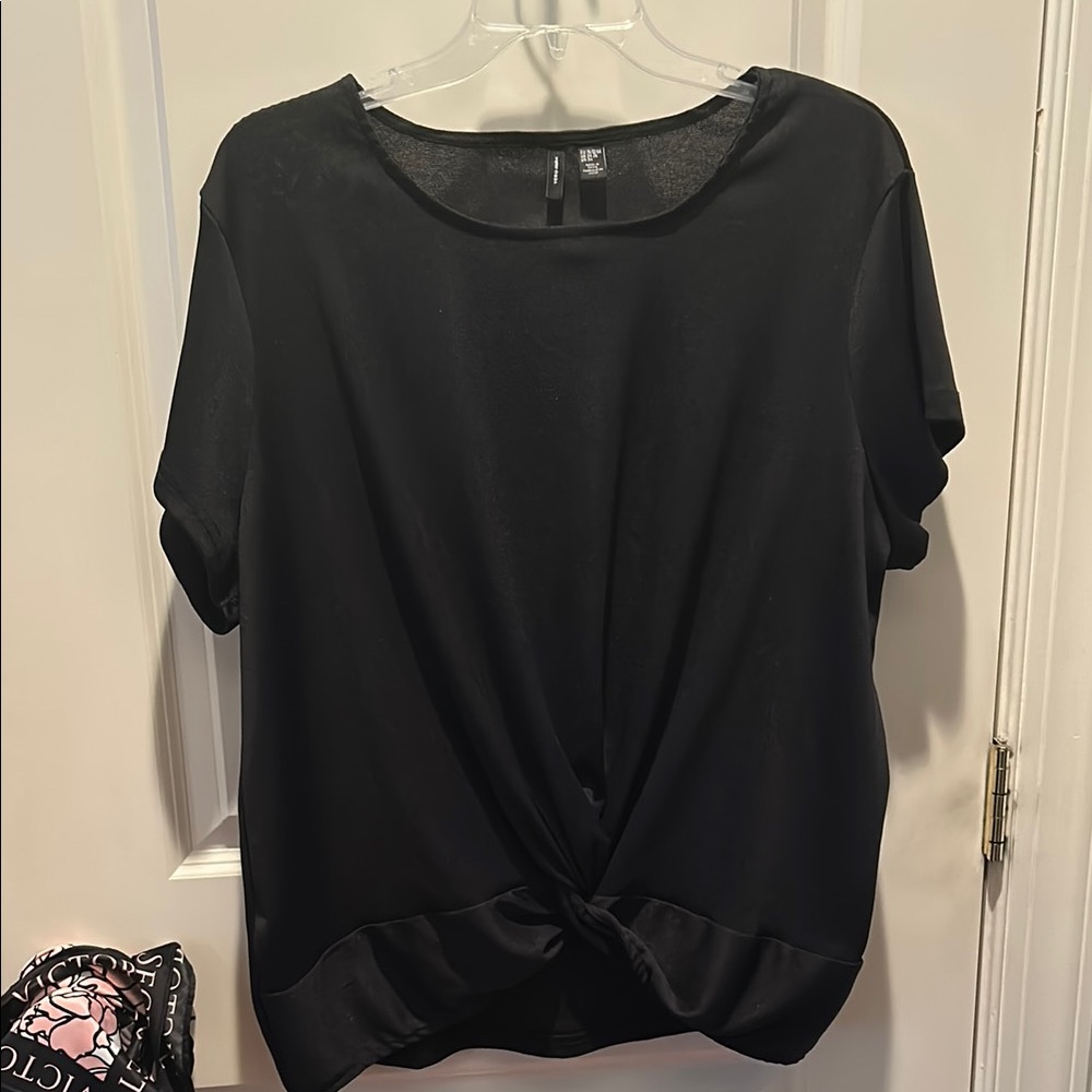 VERO MODA VMLUA Black Short Sleeve Top 3X